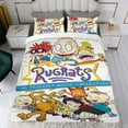 thumbnail image 4 of Rugrats Conjunto de sábanas temático, trío de piezas, cómodo y amigable con la piel, diseño único, regalo de decoración para el hogar para familiares, amigos y fans,173cm *218cm, 4 of 6