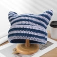 thumbnail image 5 of UDIYO Crochet Hats for Women Handmade Knit Cat Ear Beanie Hat Winter Fox Hat Slouchy Vintage Goth Grunge Beanies, 5 of 7