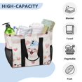 thumbnail image 5 of Large-capacity handheld storage bag Thickened picnic travel bag oversized clothing luggage organizing bag Happy Birthday Cats, 5 of 8