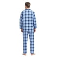 thumbnail image 5 of Amaxer Men's 100% Cotton Flannel Pajama Set - Long Sleeve Button-Up Top & Elastic Waist Pants, Cozy Winter Warm Sleepwear, Plaid PJ Outfit Gift, 5 of 6