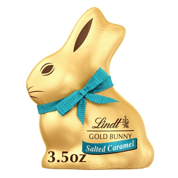 Lindt Gold Bunny, Salted Caramel Milk Chocolate, Easter Chocolate Candy Bunny, 3.5 oz, 1 Count