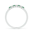thumbnail image 2 of ANGARA Natural Half Eternity Seven Stone Emerald and Diamond Wedding Ring in 925 Sterling Silver for Women (Size-2mm) | May Birthstone, Anniversary, Jewelry Gift for Women | Natural Emerald Ring, 2 of 9