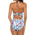 thumbnail image 4 of NICKSUN Maillot de Bain une Pièce pour Femmes Contrôle du Ventre Maillot de Bain Modeste Col en V, 4 of 7