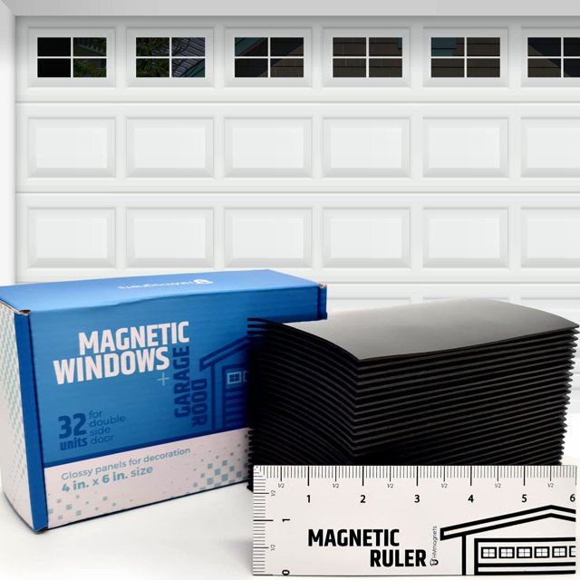 Ventanas magnéticas para puerta de garaje HMmagnets, 32 piezas, 10 x 15 cm