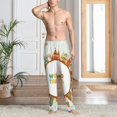 thumbnail image 4 of Salouo World Travel3 Print Pajama Pants for Men, Lounge Pants Elastic Waistband Casual Men's sleepwear Loungewear Sleep Pajama Pant -Medium, 4 of 7