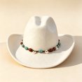 thumbnail image 5 of Sun Hats for Women Wide Brim Cowboy Hat Western Jazz Style Autumn Winter Hats, 5 of 5