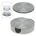 thumbnail image 4 of 6pcs Stainless Steel Drink Coasters for Home Counters, Kitchen, Dining Room, Living Room, Patio, Coffee Table, Silver, 4 of 9