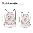 thumbnail image 5 of Yiaed Flamingo And Flowers Print Drawstring Bags Drawstring Backpack Bulk String Back Pack Gym Sport Bag-Small, 5 of 5