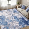 thumbnail image 2 of KoshiMe Area Rug 6'x9', Washable Non-Slip Modern Neutral Abstract Rugs for Living Room, Soft Stain Resistant Low Pile Carpet for Dining Room Office, Grey Blue, 2 of 10