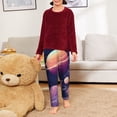 thumbnail image 6 of Susaid Planet Pastel Galaxy Print Soft Teen Sleep Pants, Long Pajama Bottoms with Two Pockets and Elastic Waist, Designed for Ages 5-16-Medium, 6 of 6