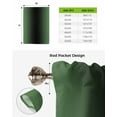 thumbnail image 6 of Olive Green Black Ombre Tie Up Curtains for Kitchen Bathroom Bedroom Windows 63 Inch Length, Modern Abstract Gradient Color Art Balloon Drape Curtains Shade Rod Pocket Drapery Curtain Panel, 46"x63", 6 of 7