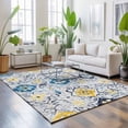 thumbnail image 3 of Large Area Rugs 8'x10', Vintage Ethnic Carpet Runner Indoor Outdoor Rugs Home Decor Aesthetic, Morocco Boho Farmhouse Abstract Texture Non Slip Mats Washable Accent Rug for Living Room Bedroom, 3 of 8