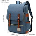thumbnail image 2 of KAIYANG Mochila vintage para computadora portátil con puerto de carga USB, mochila de negocios delgada y resistente al desgarro que se adapta a una computadora portátil de hasta 15,6 pulgadas, azul, 2 of 5