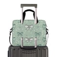 thumbnail image 2 of 16" Laptop Briefcase for Work Travel Laptop Shoulder Bag Carrying Handbag Laptop Case Green and Mint Bows, 2 of 8
