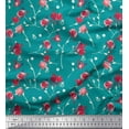 thumbnail image 1 of Soimoi Polyester Crepe Fabric Leaves, & Rose Floral Fabric Prints by Yard 42 Inch Wide, 1 of 3
