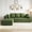 Green, variant on 105"Oversized L-Shaped Couch,Cloud Sectional Couch With Chaise,Modular Sofa Deep Seat And Removable Armrests,Sectional,Right Facing Plush Corduroy Fabric,Pillow Back, Living Room Decor Additions,Grey