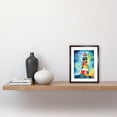 thumbnail image 2 of Lighthouse At Night Folk Art Watercolour Painting Artwork Framed Print Wall Art 9X7 Inch, 2 of 5