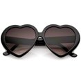 thumbnail image 2 of zeroUV Female Women's Oversize Gradient Lens Heart Sunglasses 56mm (Black / Lavender) - 56mm, 2 of 4