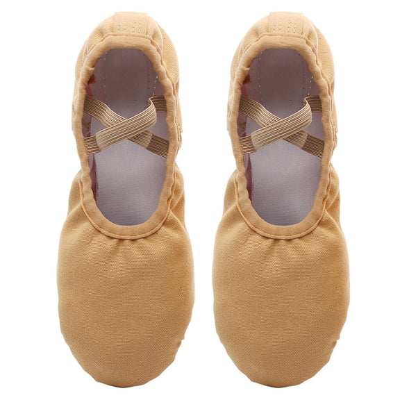 Raindrops 1Pair Light Brown Dancing Shoes Breathable Design with Elastic Band for Yoga and Ballet