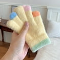 thumbnail image 2 of MeetoTime Kids Winter Gloves Colorful Fleece-Lined Warm Thickened Cold Weather Outdoor Stretch Gloves for Boys Girls 4-10 Years, 2 of 4