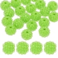 thumbnail image 1 of Uxcell 14mm Resin Rhinestone Clay Beads for Jewelry Making, 20 Pack, Grass Green, 1 of 7