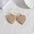 thumbnail image 5 of Abalone Shell Heart Drop Earrings Snakeskin Leather Hearts Women Dangle Jewelry, 5 of 8
