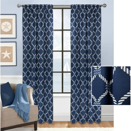 Mainstays Lattice Loop Fashion Window Curtain Walmart Com