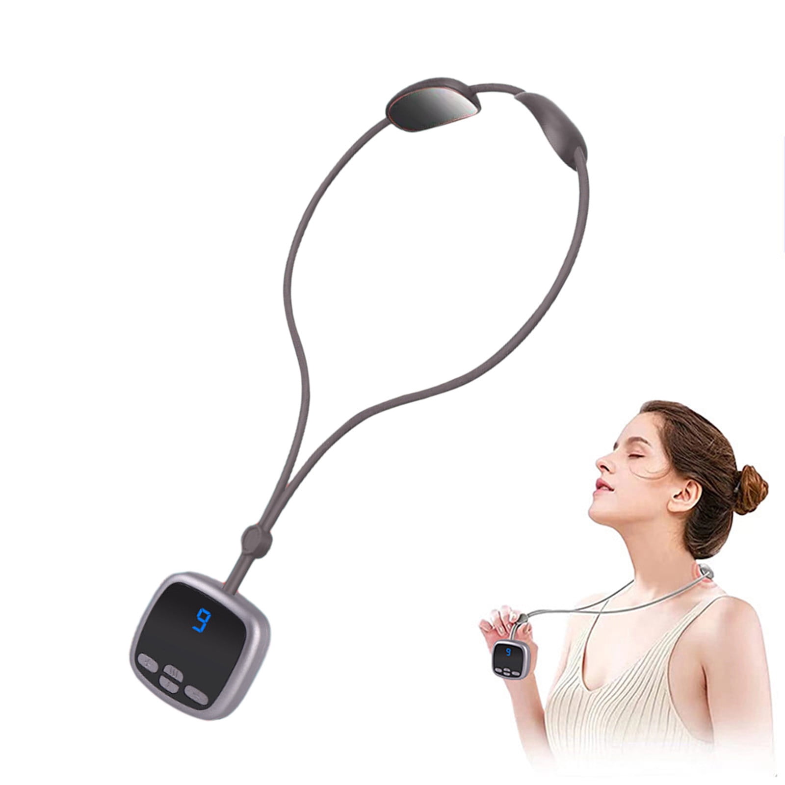 Xheghe Portable Cervical Neck Massager with Adjustable Heat & Modes - Ergonomic Shiatsu Relief for Home/Office, Ideal Gift for Moms and Professionals