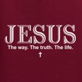 thumbnail image 5 of Wild Bobby Jesus the Way. The Truth. The Life Inspirational/Christian Women Graphic Tee, Maroon, X-Large, 5 of 5