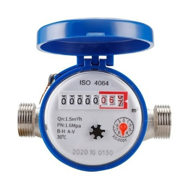 Compteur d'Eau Intelligent Instruments de Mesure de Débit Outils de Mesure à Domicile avec Accessoires en Cuivre