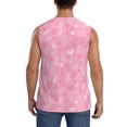 thumbnail image 4 of Uemuo Breast Cancer Awareness Pattern Men's Sleeveless T-Shirt,Muscle Athletic Tank Top, Moisture-wicking Quick-dry Breathable Classic Tee Top for Gym Run Outdoor Sports-Small, 4 of 8