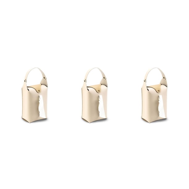 Monstrate Reposacabezas de coche, soporte de tejido, papel de cuero, almacenamiento de toallas, bolsa de camión, organizador de viaje familiar, blanco 3piezas Monstrate CBP184751