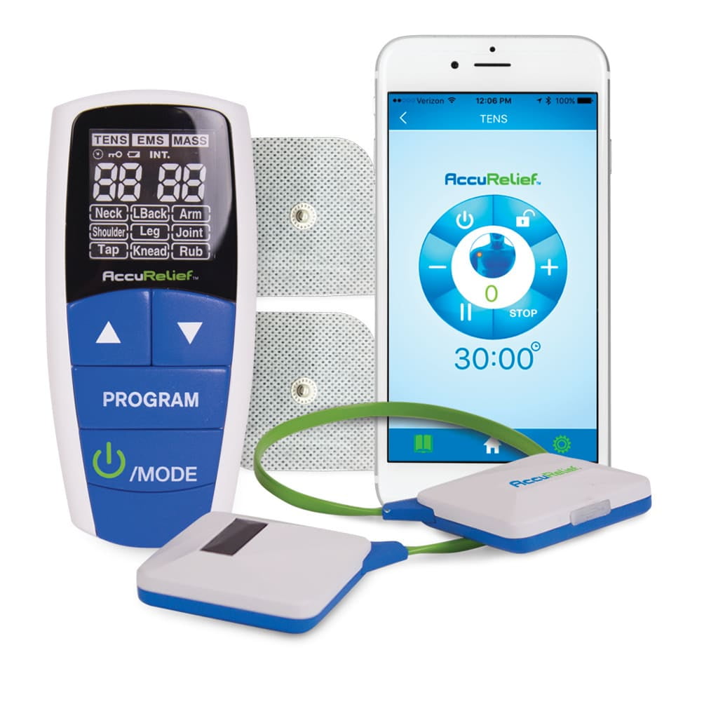 AccuRelief Wireless Pain Relief Device w/ Remote, Rechargeable Battery, Pads, 1 Piece