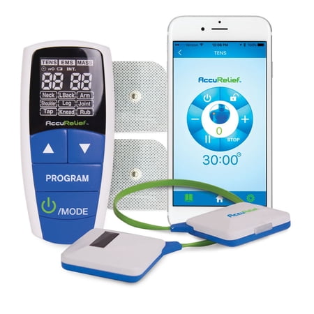 AccuRelief Wireless Pain Relief Device w/ Remote, Rechargeable Battery, Pads, 1 Piece