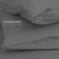 thumbnail image 5 of Extra Deep Pocket 4 Piece Bed Sheet Set – Super Deep Fitted Sheet Fits Mattress from 18-24 inces Depth – Double Brushed Microfiber Sheets with 2 Pillow Cases, Twin XL, Gray, 5 of 7