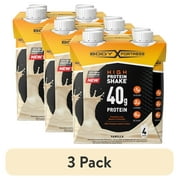 (3 pack) Body Fortress High Protein Shakes, 40g Protein, Vanilla, 4 Pack