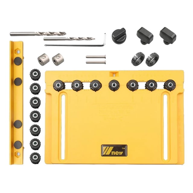 Juego de localizador de posicionador de perforación de manija de puerta de armario de muebles fácil de usar _B Sharpla Localizador de plantillas de madera para clavijas