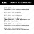 thumbnail image 2 of MAX Advanced Brakes - Front Brake Kit For 2017-2019 Audi A4| Carbon Ceramic Brake Pad and Rotor Kit| Cross-Drilled Brake Rotors, 2 of 9