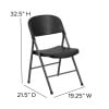 thumbnail image 6 of Flash Furniture HERCULES Series 330 lb. Capacity Black Plastic Folding Chair with Charcoal Frame, 6 of 12