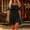 #0338-Black, variant on Women's Casual Plain Off Shoulder Short Sleeve Fashion Ruffle Hem Loose T-Shirt Midi Dress