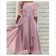 thumbnail image 5 of Lace Appliques Dress Midi Short Sleeve Evening Dresses Casual All Match Dress For Wedding, 5 of 5