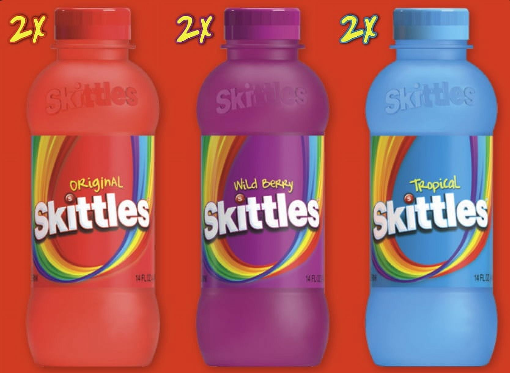 Skittles Drinks 3 Flavor Variety Pack 14oz