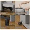 thumbnail image 6 of Convertible Sleeper Chair, Aiho 3-in-1 Convertible Sofa Bed Recliner Chair with Pull Out Couch - Light Gray, 6 of 12