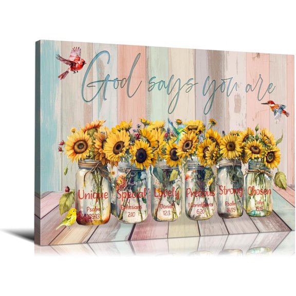 Motivational Wall Art God Says You Are Motivational Poster Quotes Wall Decor Inspirational Wall Decor Positive Quotes Wall Decor Motivation Wall Art Motivational Art for Office Decor 12''x 18''