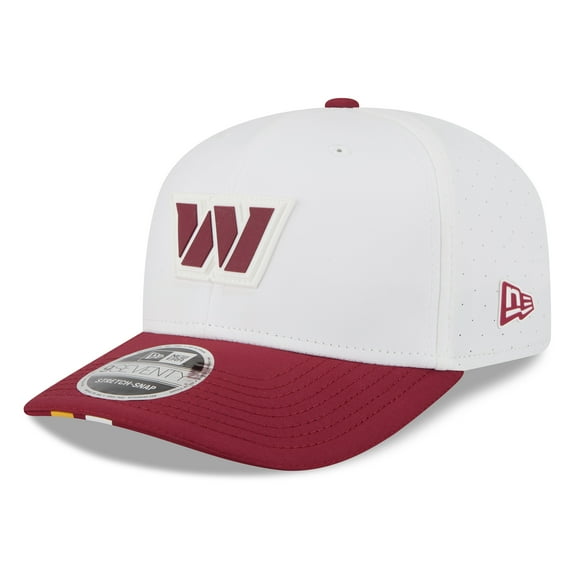 Men's New Era  White/Burgundy Washington Commanders 2025 NFL Training Camp 9SEVENTY Adjustable Hat