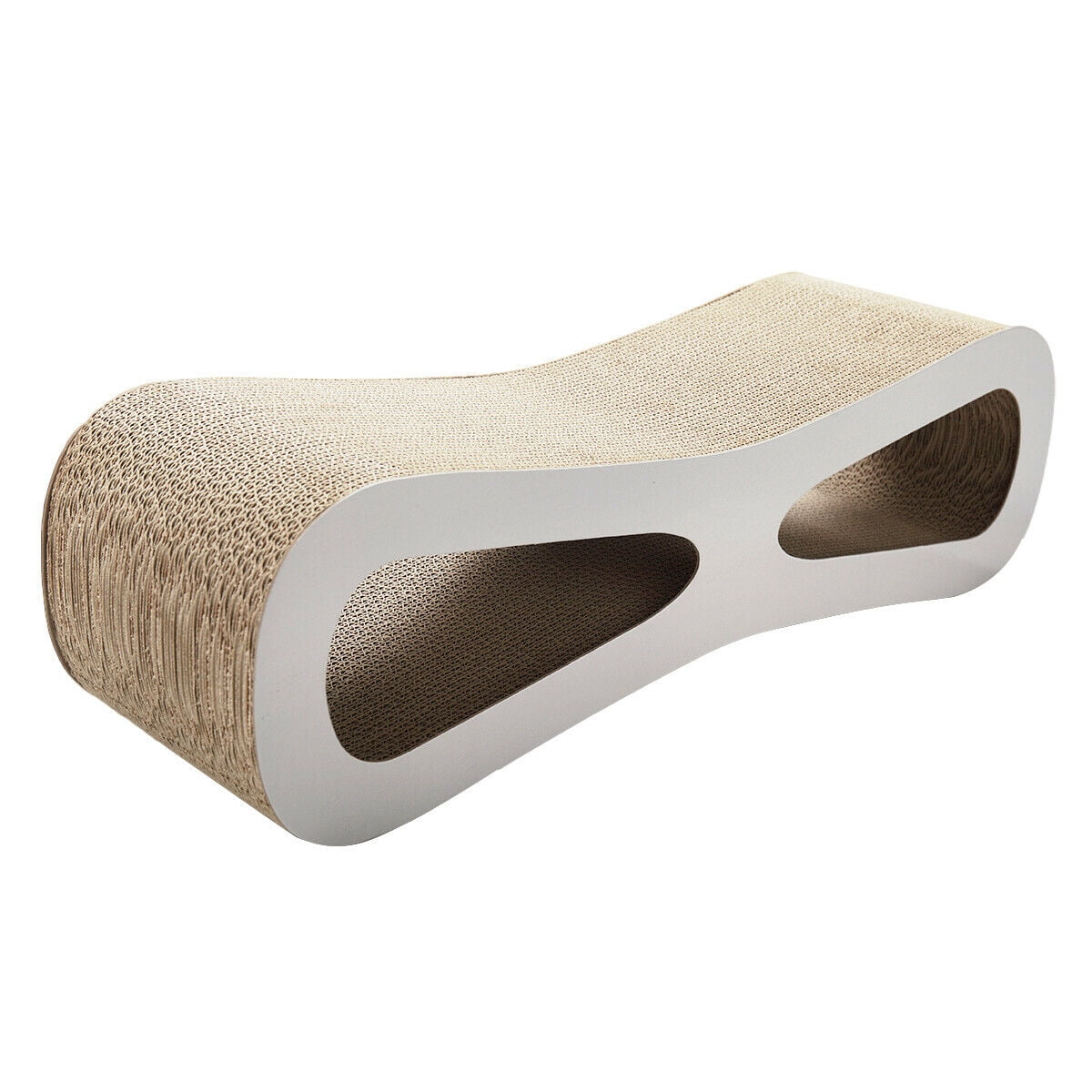 Pefilos Cat Scratching Pads, Cat Scratcher Cardboard Lounger Curved Shape Furniture Play Rest Sleep Cardboard with Catnip Toys Pefilos Cat Scratching Pads, Cat Scratcher Cardboard Lounger Curved Shape Furniture Play Rest Sleep Cardboard with Catnip Toys