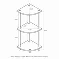 thumbnail image 4 of Furinno Turn-N-Tube Toolless Assembly 3-Tier Brown Corner Shelf. Dark Cherry, 4 of 4