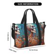 thumbnail image 2 of Travel Duffle Bag Artistic Orange Carnation Skull Travel Tote Bags Carry on Luggage Waterproof Weekender Bags with Top Handle Adjustable Shoulde Strap for Travel Gym, 2 of 5