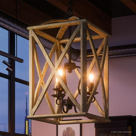 Style Black Finish Metal - Urban Ambiance Luxury Farmhouse Chandelier, Large Size: 30