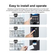 Time Attendance Fingerprint Access Control Machine Time Clock for Employees Attendance ,Versatile Punching Options